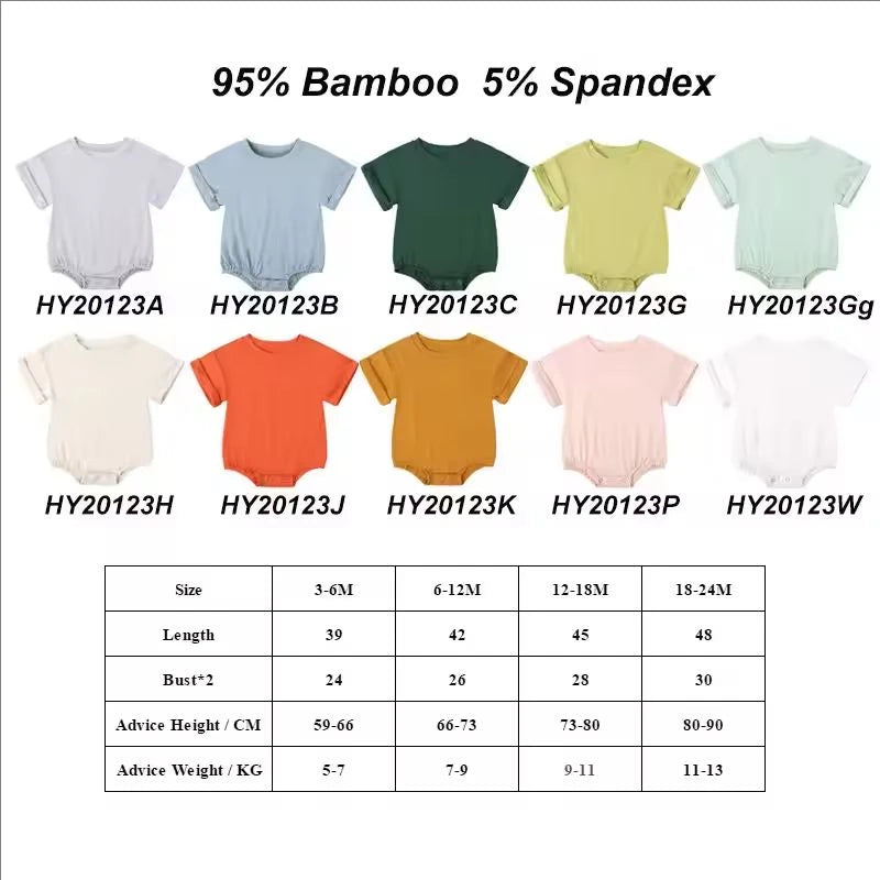 Summer Bamboo Fiber Baby Romper Solid Breathable Onesies 2025 Short Sleeve O-neck For Newborn Bodysuit Infant Jumpsuit Clothes