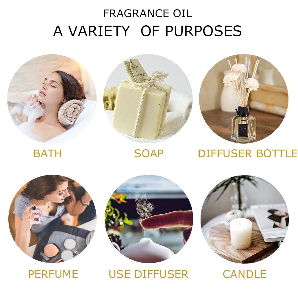 MAYJAM 500ML Pure Natural Essential Oil For Humidifier Diffuser Jasmine Lavender Vanilla Eucalyptus Bergamot Lemon Aroma Oils