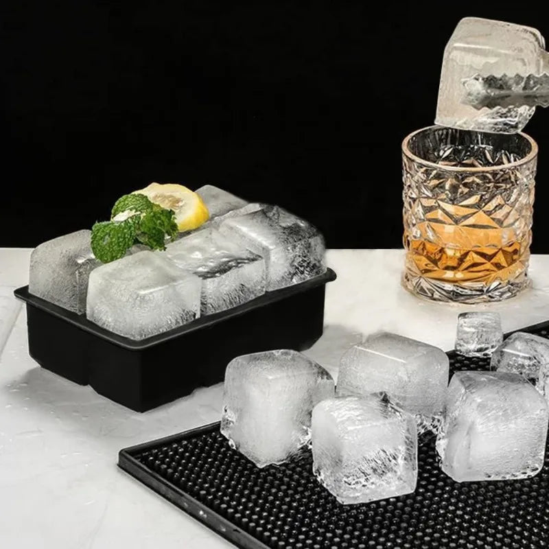 4/6/8Grid Ice Ball Maker Silicone Ice Cube Mold Tray DIY Freeze Ice Maker Kitchen Barware Tools Perfect for Freezer Cocktail