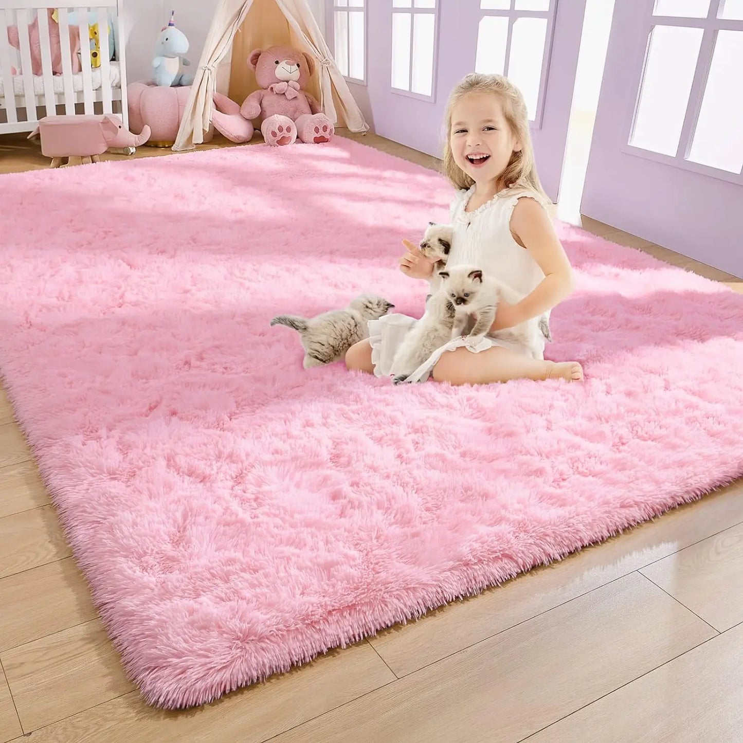 Plush Carpet For Living Room Sofa Floor Cushions Modern Soft Fluffy Home Rug For Children's Bedroom Play Carpet Christmas Gifts