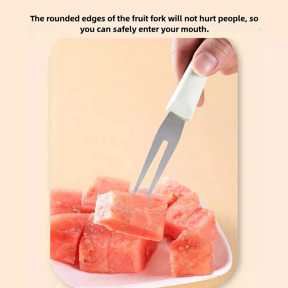 Watermelon Cutting Tool,Stainless Steel Fruit Watermelon Fork Slicer Cutter, Cutting Tool Fork Slicer Knife Set for Home Kitchen
