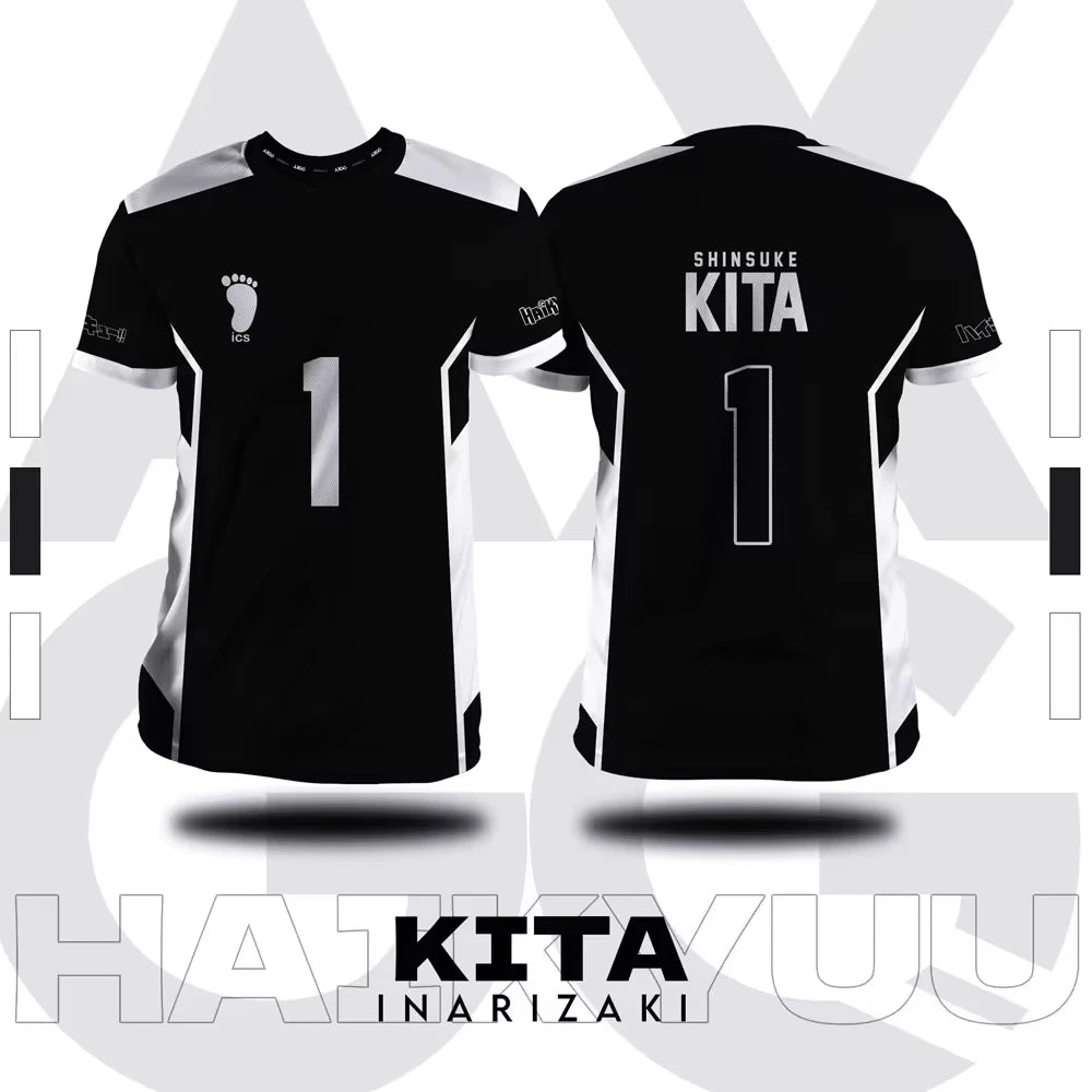Haikyuu Inarizaki Cartoon Anime Cosplay Men Jersey Summer Short Sleeve Children Tee Tops 2024 Fashion Women Oversized T-shirt
