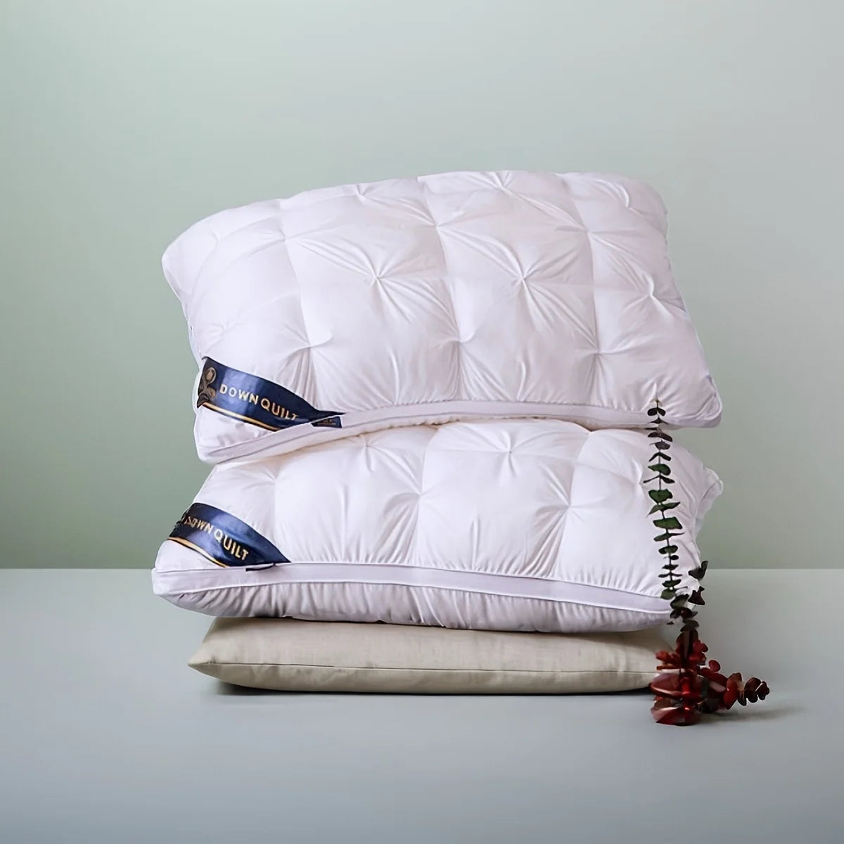 1pc 48x74CM Twisted Pillow - Hotel Grade Neck Support Pillow Core Designed for Sleep Aid And Home Use
