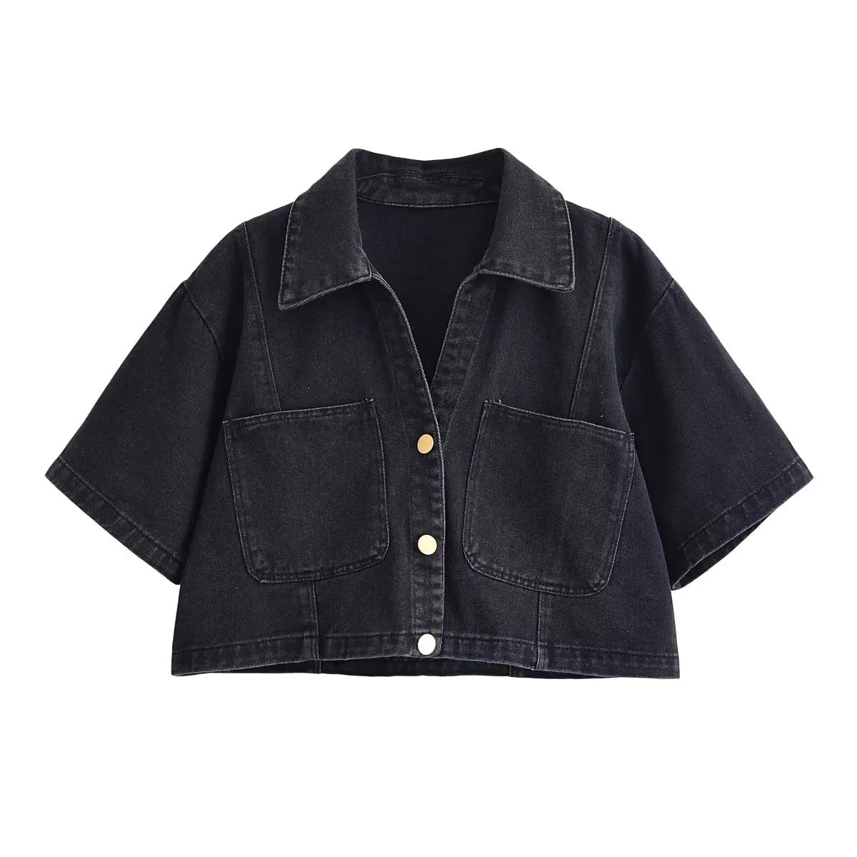 TRAF 2025 Summer Women's Casual Sets Fashion Mini Skirts Shorts Sets Denim Short Shirt Top Sets For Women Street Women Outfit