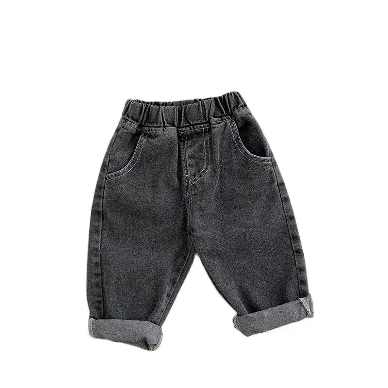 MILANCEL Baby Pants Solid Kids Jeans Casual Boys Denim Pants Soft Girls Fashion Trousers