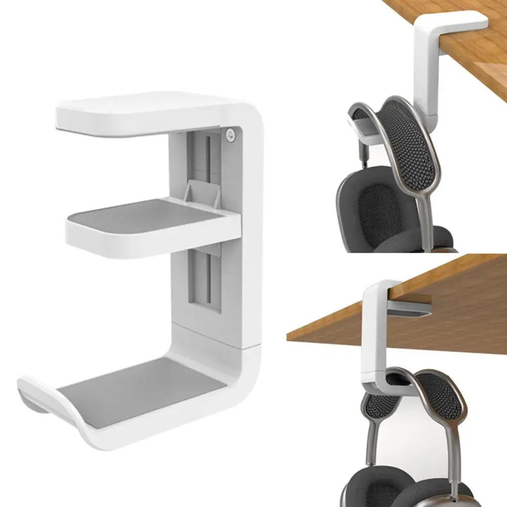 Universal 360° Rotating Headphone Stand Desktop Headset Holder PC Gaming Wall Mount Desk Hanger Hook For Earphone Controller 