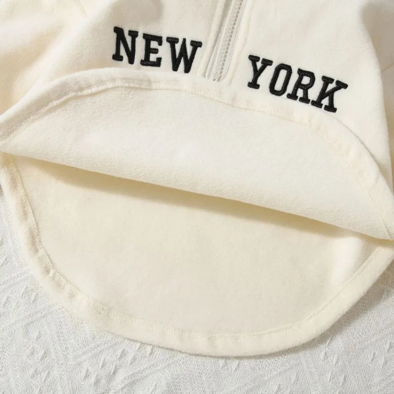 2025 Autumn Winter Newborn Baby Sweatshirt Casual Loose Fit Letter Print Cotton Top for 1-3Y