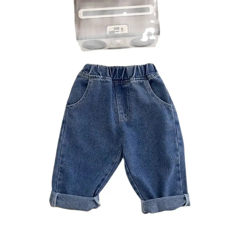 MILANCEL Baby Pants Solid Kids Jeans Casual Boys Denim Pants Soft Girls Fashion Trousers