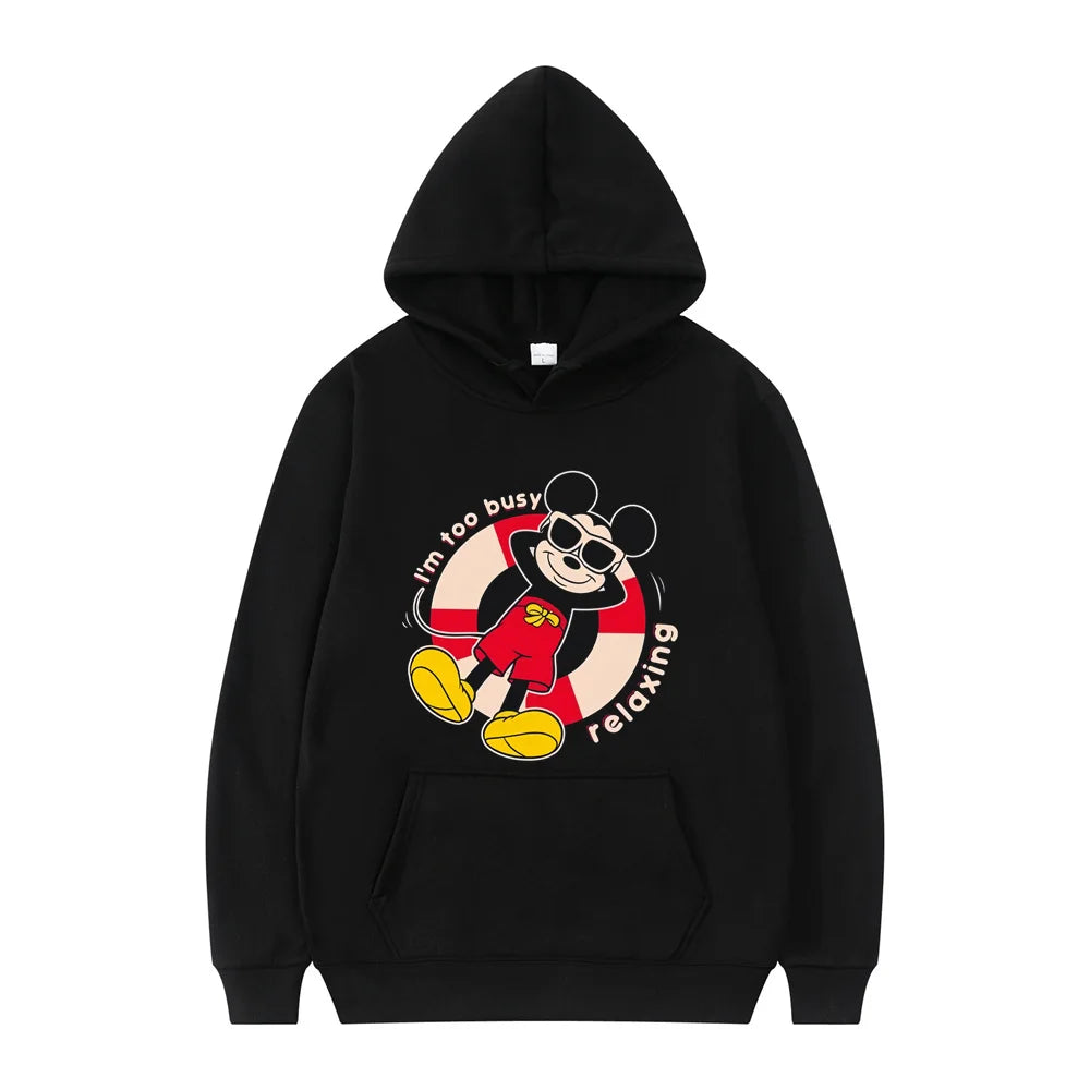 Disney Mickey Mouse Cartoon Anime Women Pullover Tops Spring Autumn Men Hoodie New Fashion Sports Oversized Sweatshirt Clothing