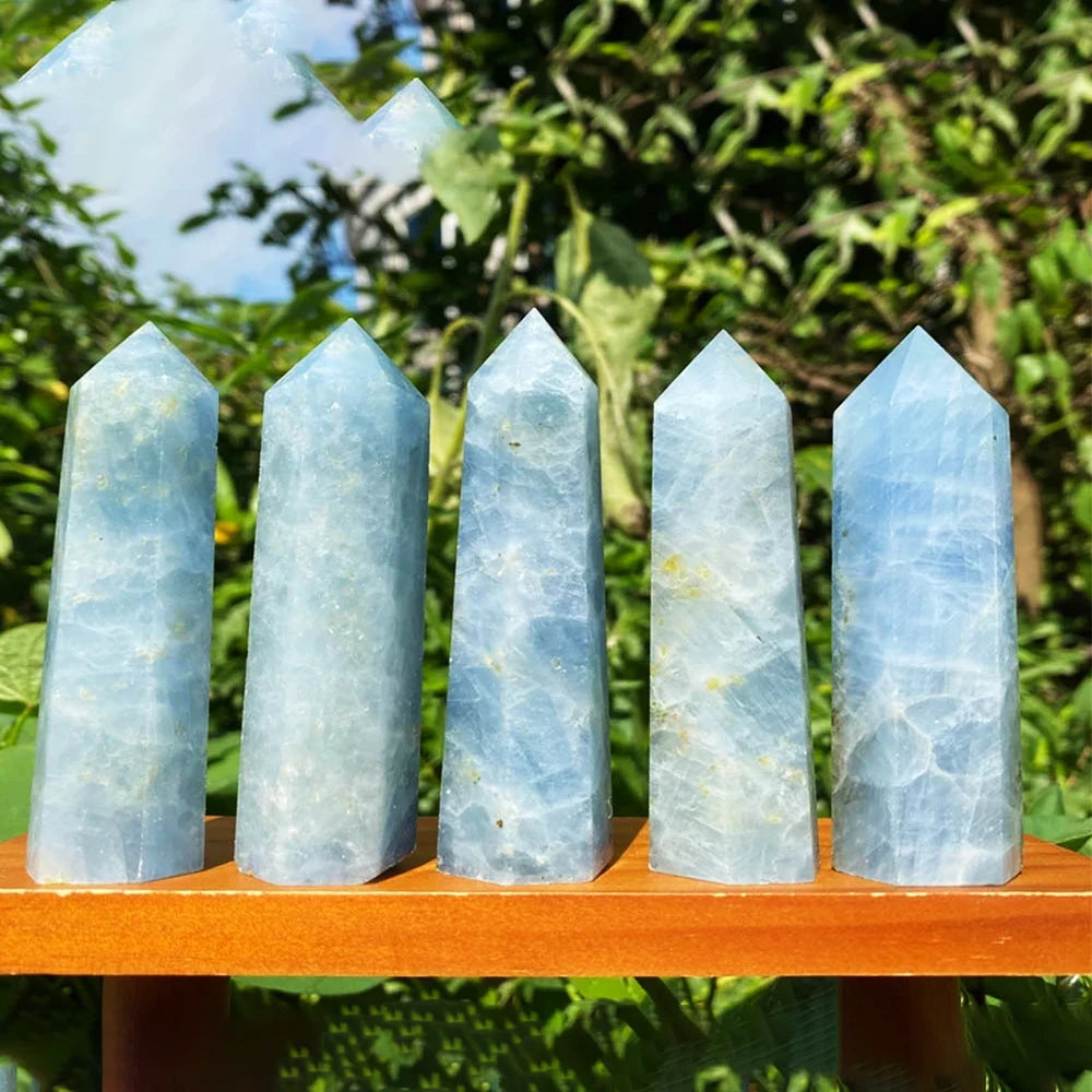 Natural Stone and Crystals Point Wand Witchcraft Rose Quartz Amethyst Home Decoration Mineral Stones Crafts Room Aquarium Decor
