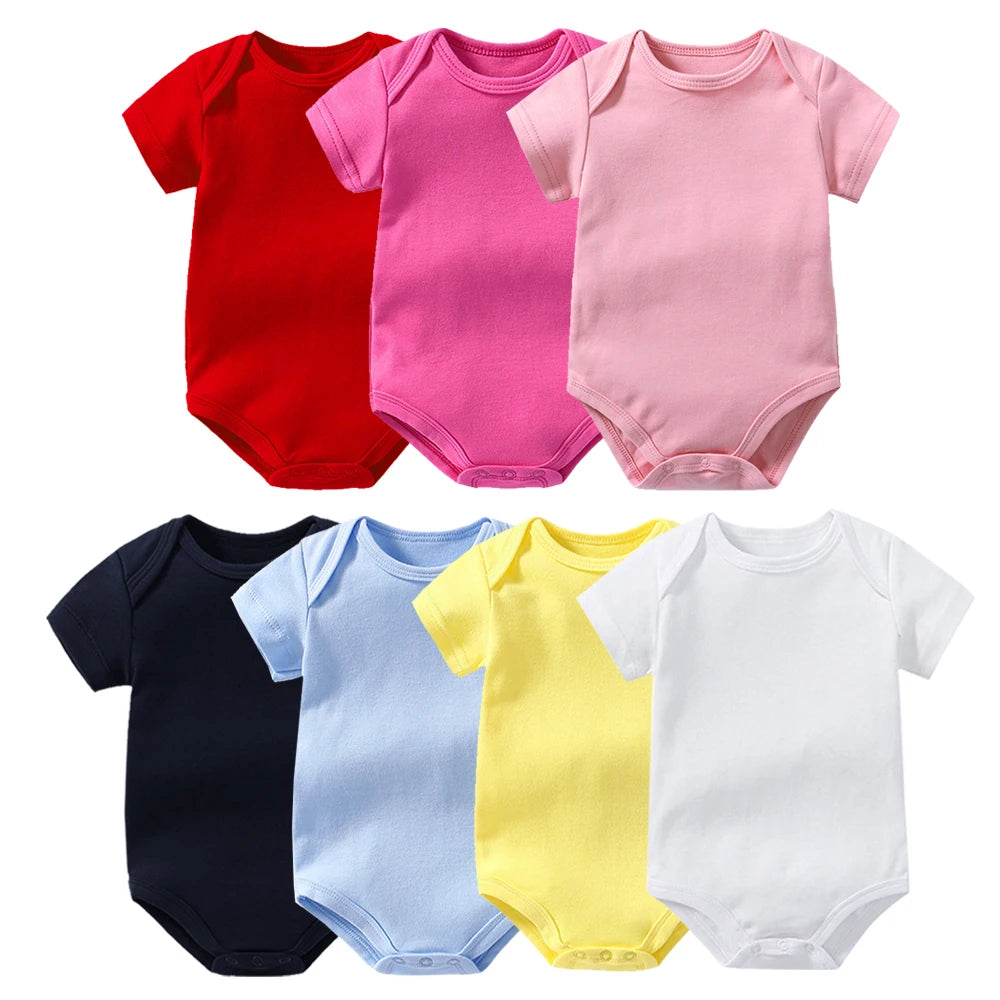 3-7 Pcs 100% Cotton Newborn Baby Bodysuits Infantil Summer Body Toddler Jumpers Romper Onesies Growing Jumpsuit Grows Sleepsuit
