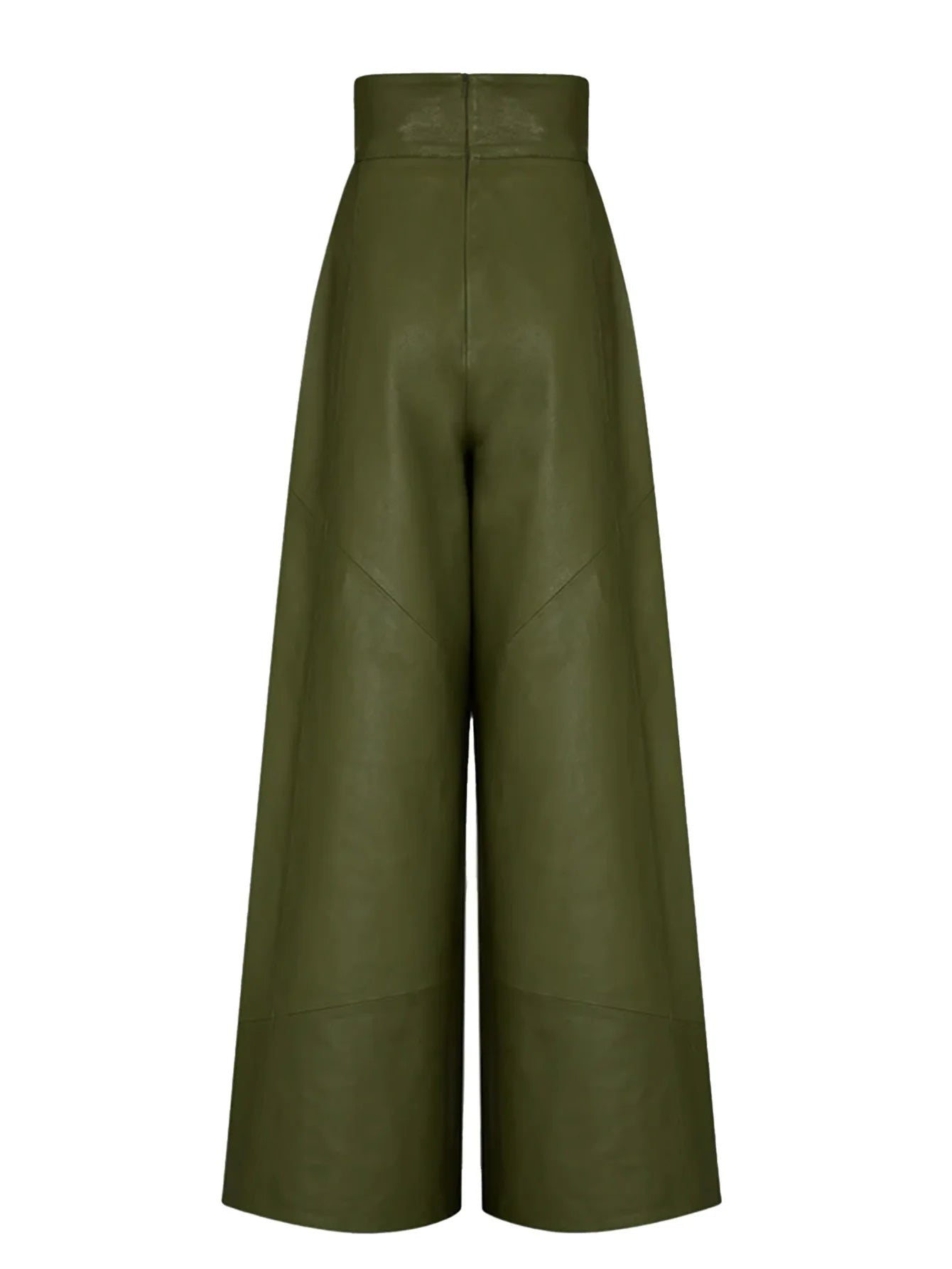 CM.YAYA Women Fashion Faux Leather High Waist Wide Leg Loose Pants Sashes Zipper 2025 Spring Party Casual Street PU Trousers