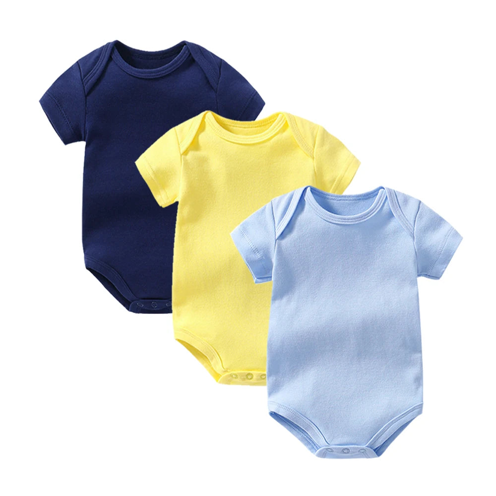 3-7 Pcs 100% Cotton Newborn Baby Bodysuits Infantil Summer Body Toddler Jumpers Romper Onesies Growing Jumpsuit Grows Sleepsuit