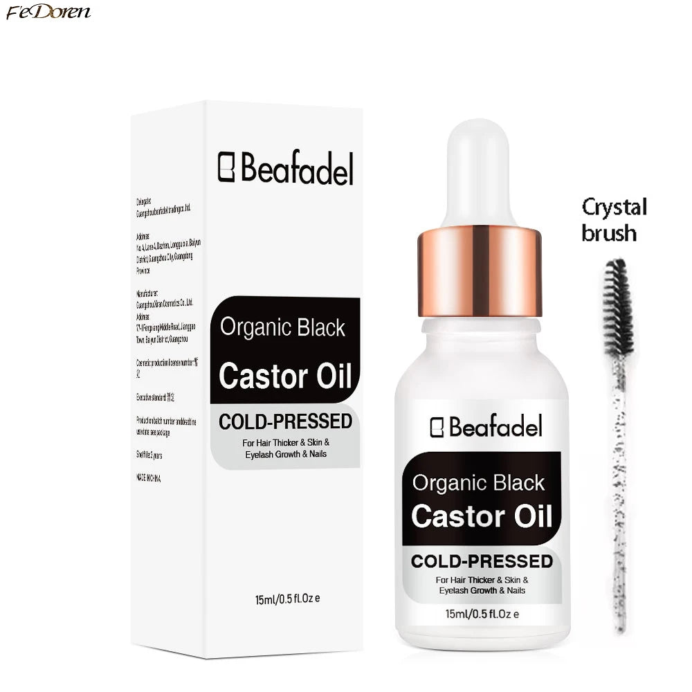 100% Castor Oil Pure Natural Cold Pressed Promotes Healthy Skin and Hair Thickens Eyebrows and Extends Eyelashes Massage