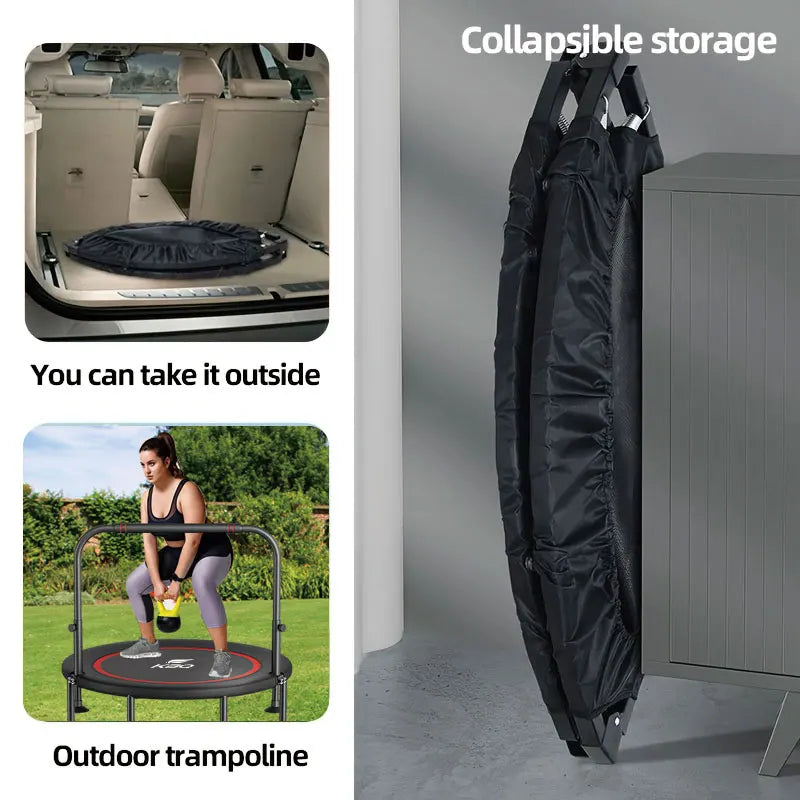 48 inches silent and trampoline, with the handle handle, adjustable fitness trampoline, bengjitiao, aerobic training