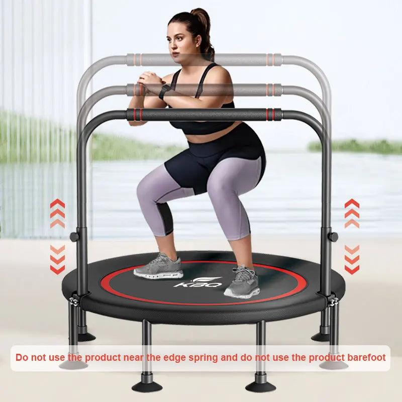 48 inches silent and trampoline, with the handle handle, adjustable fitness trampoline, bengjitiao, aerobic training