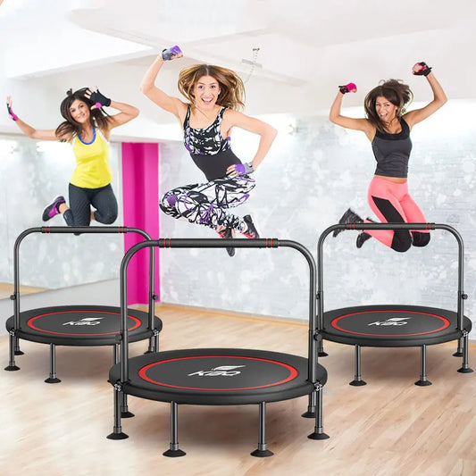 48 inches silent and trampoline, with the handle handle, adjustable fitness trampoline, bengjitiao, aerobic training