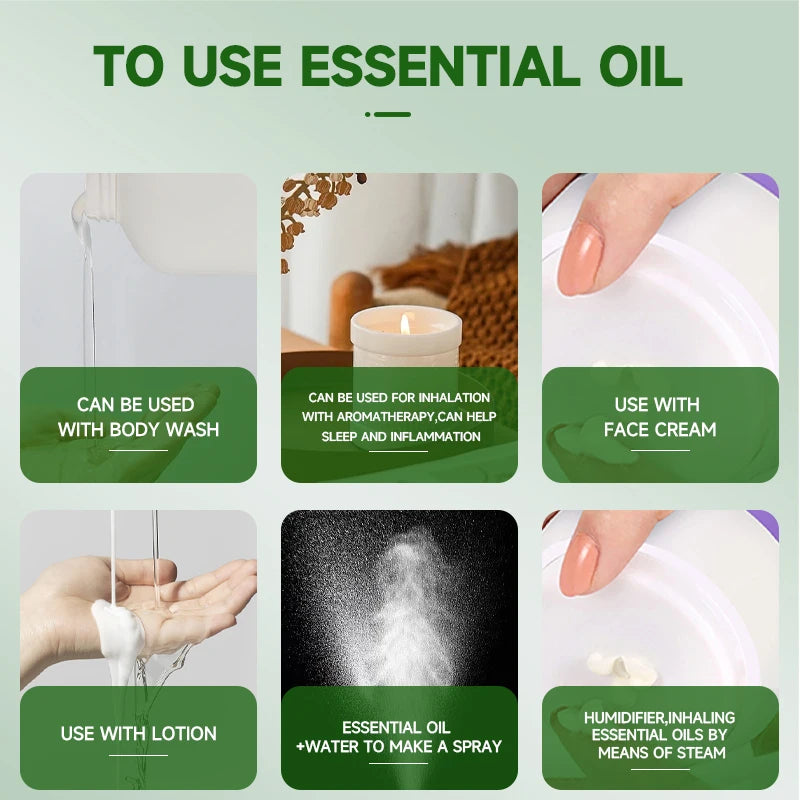Natural 60ml Tea Tree Versatile Dried Flower Essential Oil  for Skin Care Relaxation Home Add to Diffuser Spary DIY Candle