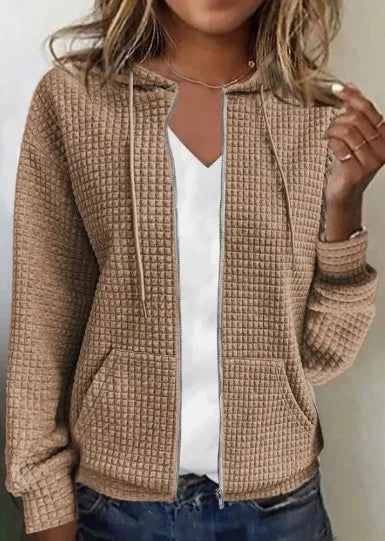 Long Sleeve Women Hoodid Jacket Y2k Zipper Hooded Cardigan Tops Fashion Casual Sweatshirt Coat 2024 Autumn Winter New Outer Wear