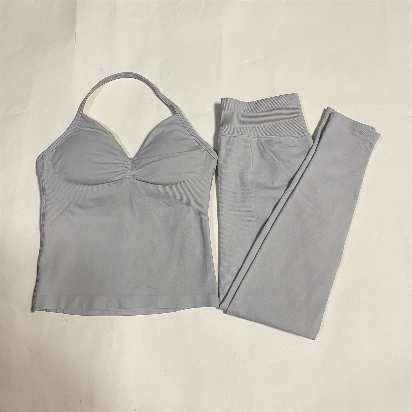 2 sets of sportswear, peach-bottomed shorts set, drawstring top, seamless impact tight shorts, yoga outfit, fitness set