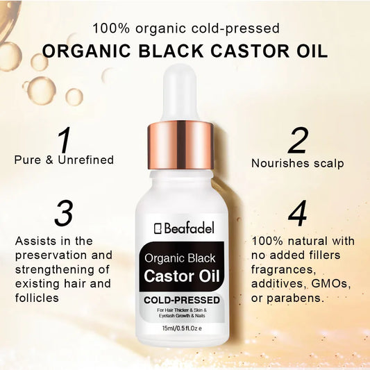 100% Castor Oil Pure Natural Cold Pressed Promotes Healthy Skin and Hair  Thickens Eyebrows and Extends Eyelashes Massage