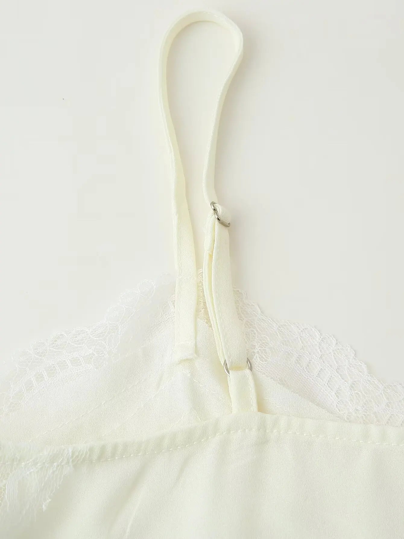 TRAFZA Female 2025 Summer Fashion V-neck Lace Spliced Split Sling Top Women Chic Sexy Backless Party Style Casual Camisole Top