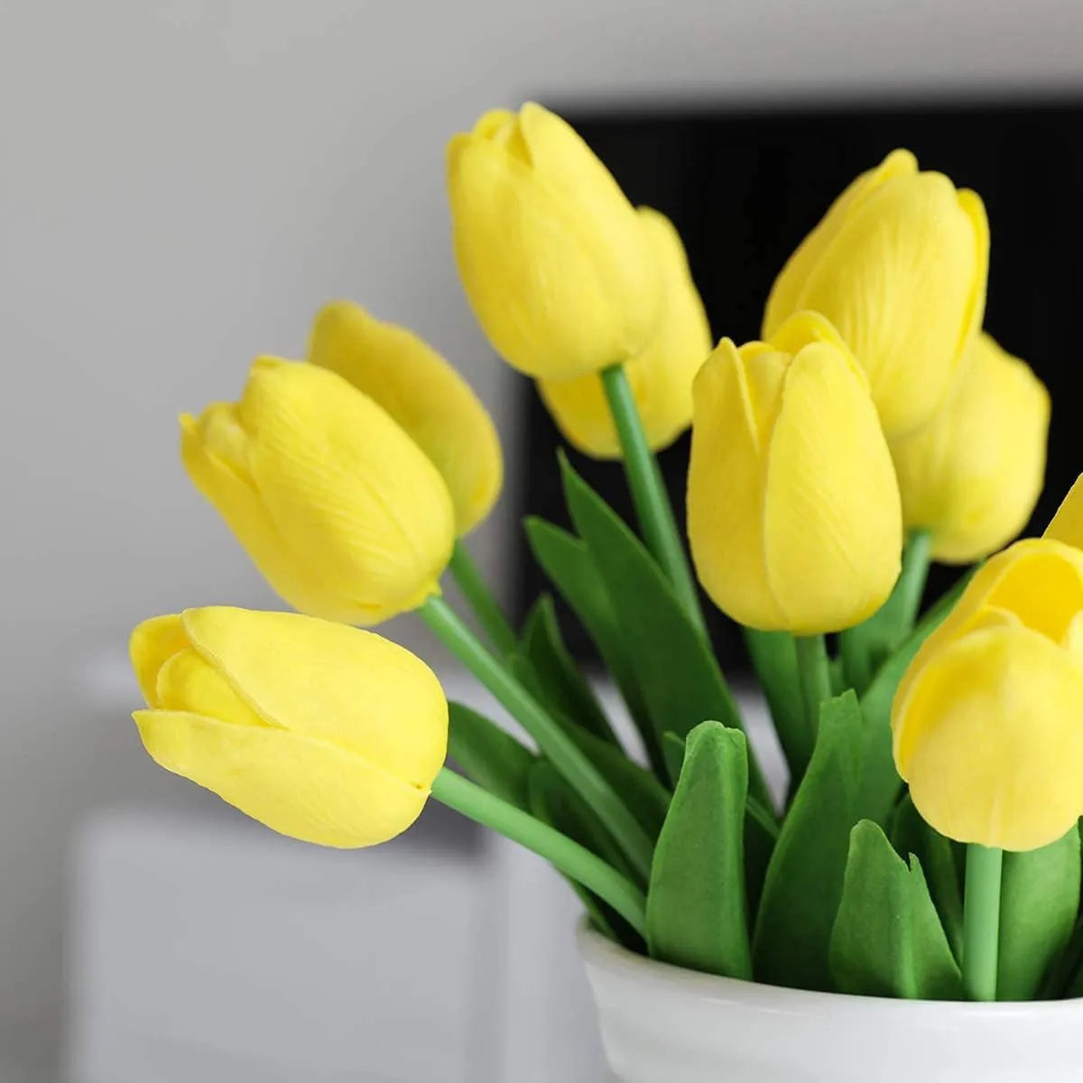 10Pcs Artificial Flower Realistic Touch Tulip Scrapbooking Vase Home Decor Wedding Garden Arch Garland  Mother's Day Bouquet diy