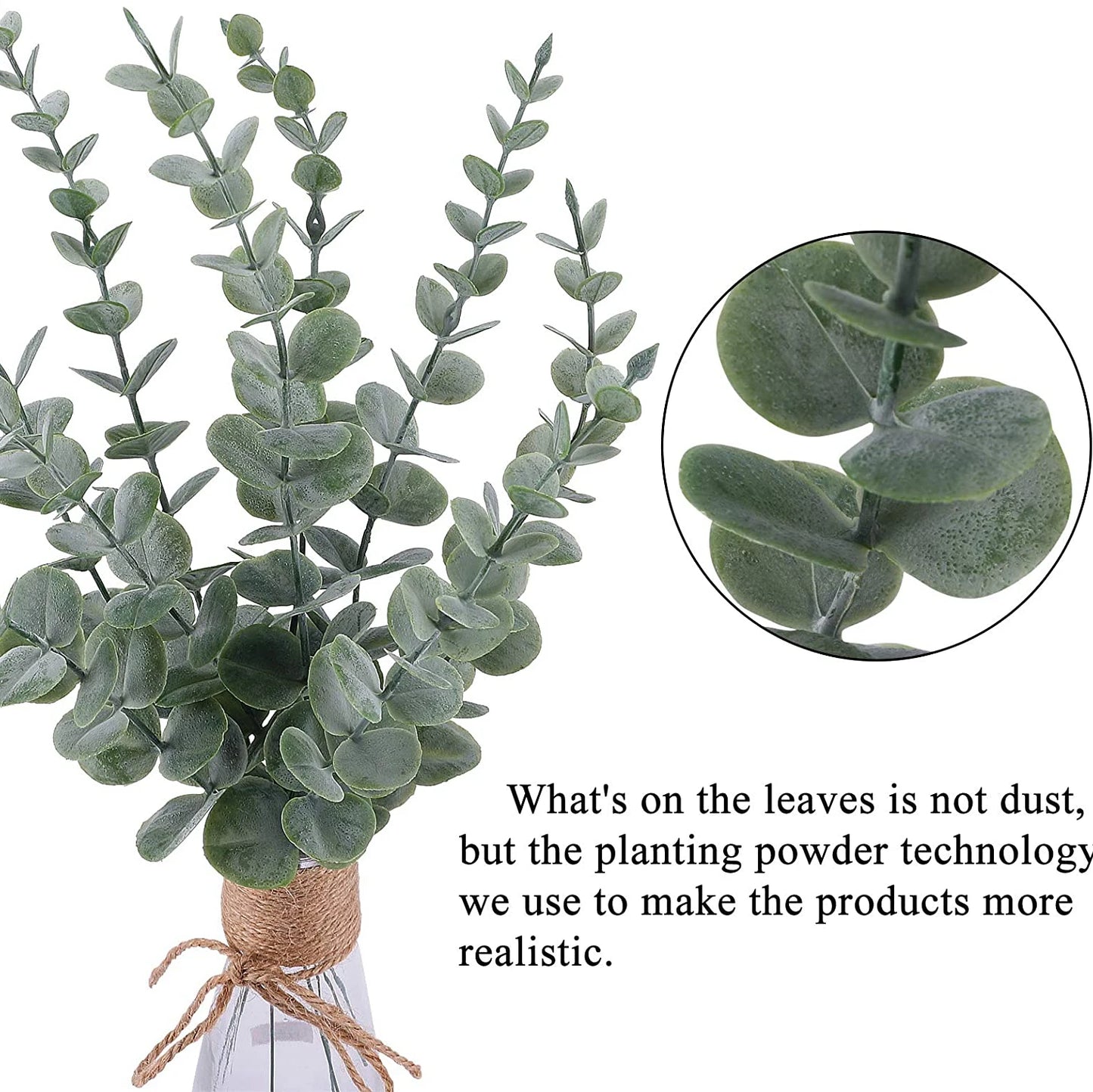 10/20/50pcs Artificial Eucalyptus Leaves Wholesale Fake Plants Vase Home table Party Wedding Decoration Outdoor Garden Christmas