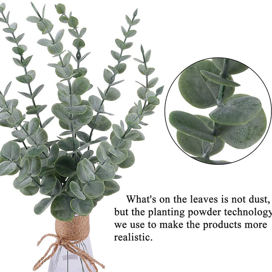 10/20/50pcs Artificial Eucalyptus Leaves Wholesale Fake Plants Vase Home table Party Wedding Decoration Outdoor Garden Christmas