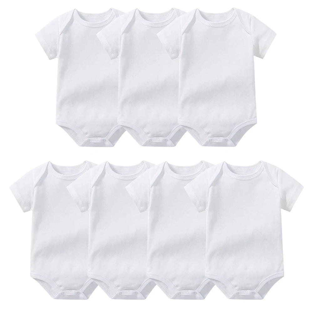 3-7 Pcs 100% Cotton Newborn Baby Bodysuits Infantil Summer Body Toddler Jumpers Romper Onesies Growing Jumpsuit Grows Sleepsuit