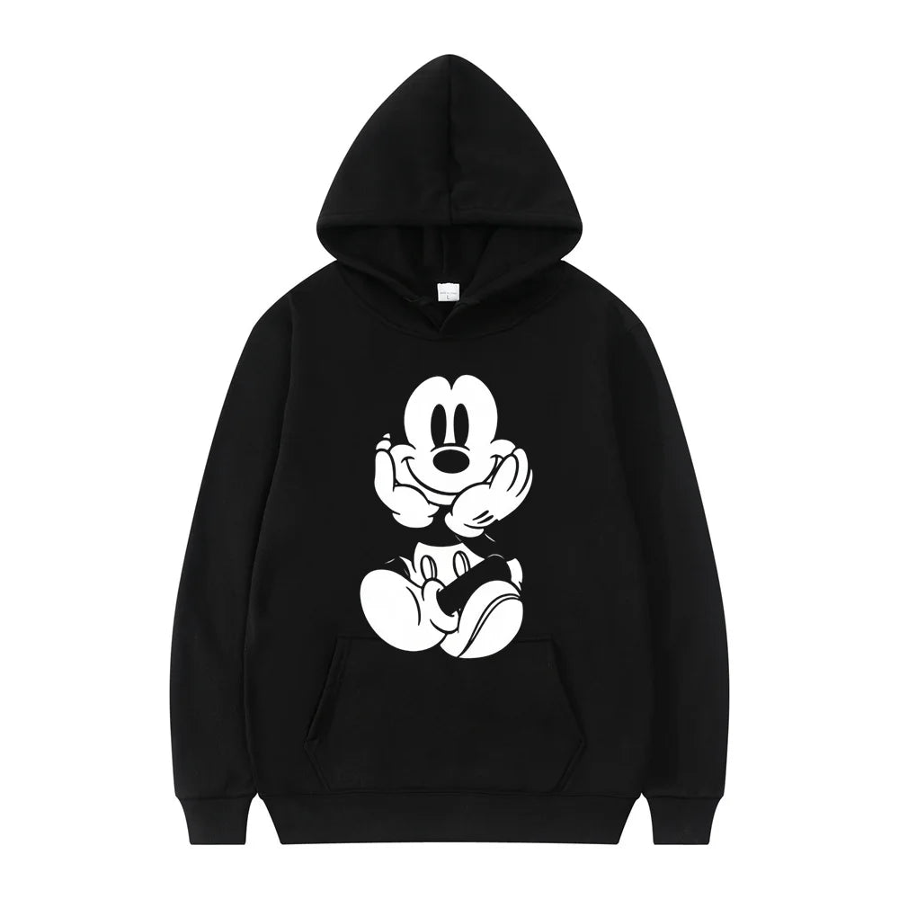 Disney Mickey Mouse Cartoon Anime Women Pullover Tops Spring Autumn Men Hoodie New Fashion Sports Oversized Sweatshirt Clothing
