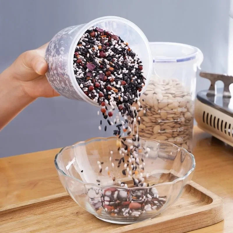 1pc Grain Storage Tank Plastic Grain Storage Box Food Storage Jar Airtight Tank Container Home Kitchen Organizer