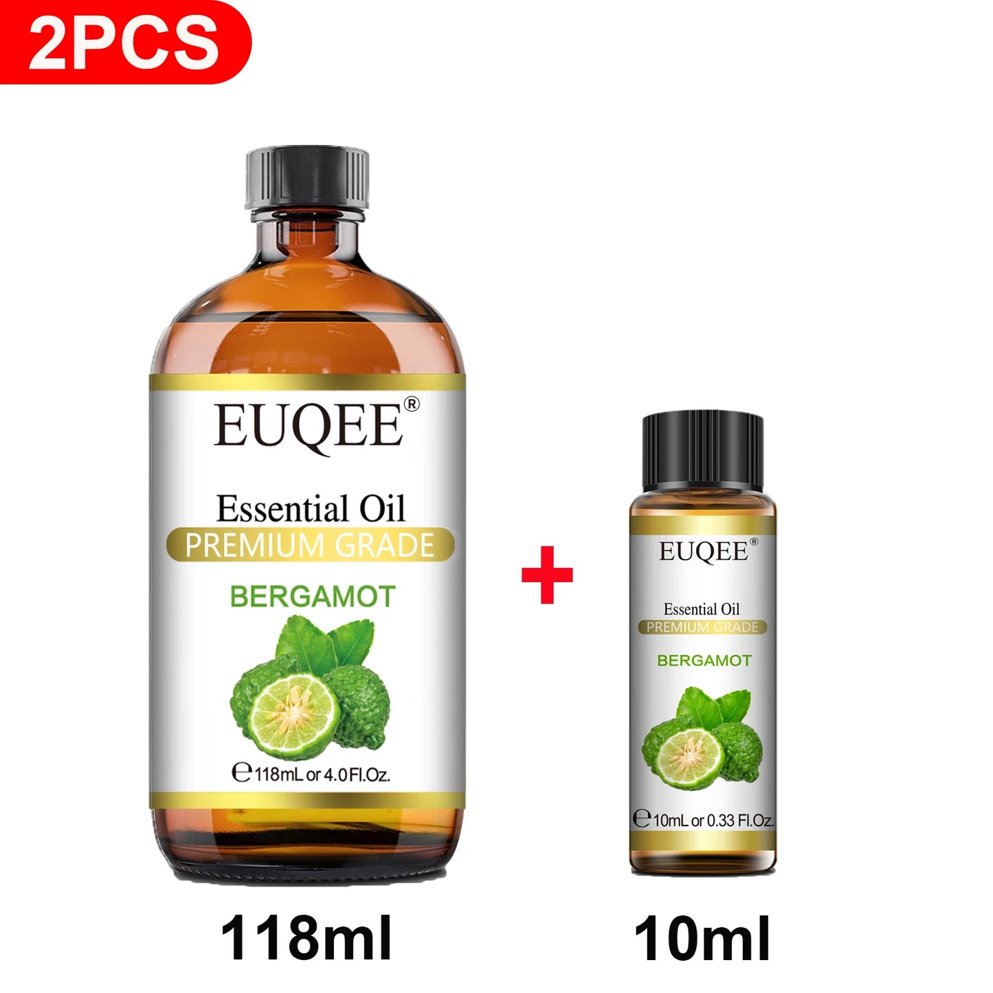 EUQEE 2PCS Natural Plant Essential Oil For Aromatherapy,Buy 118ml, Get 10ml For Free, Lavender Eucalyptus Vanilla Essential Oils