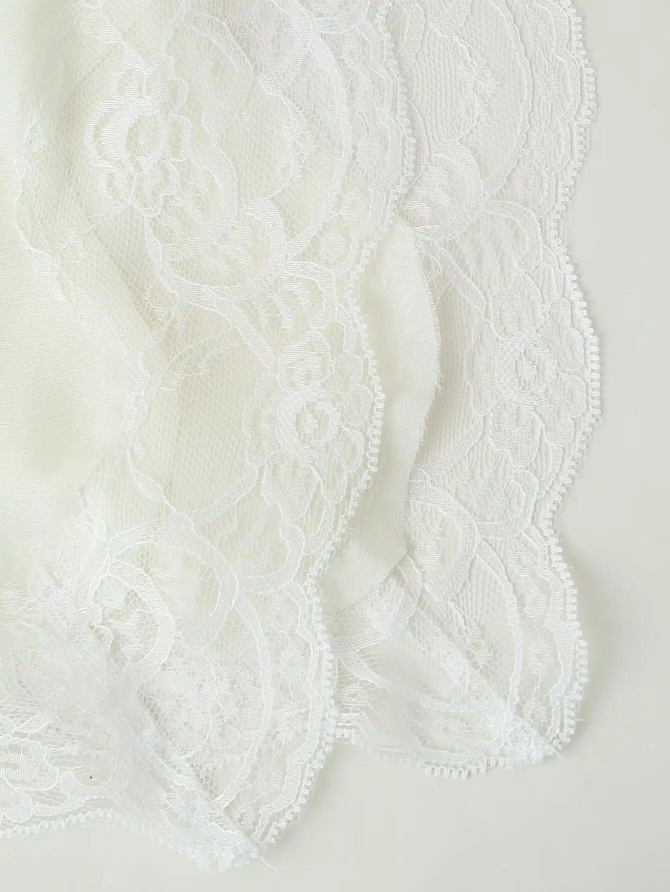 TRAFZA Female Summer New Fashion V-neck Lace Spliced Split Sling Top Women Elegant Sexy Backless Party Style Casual Camisole Top