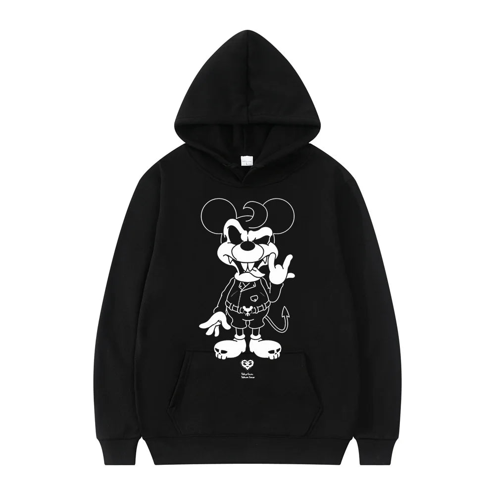 Disney Mickey Mouse Cartoon Anime Women Pullover Tops Spring Autumn Men Hoodie New Fashion Sports Oversized Sweatshirt Clothing