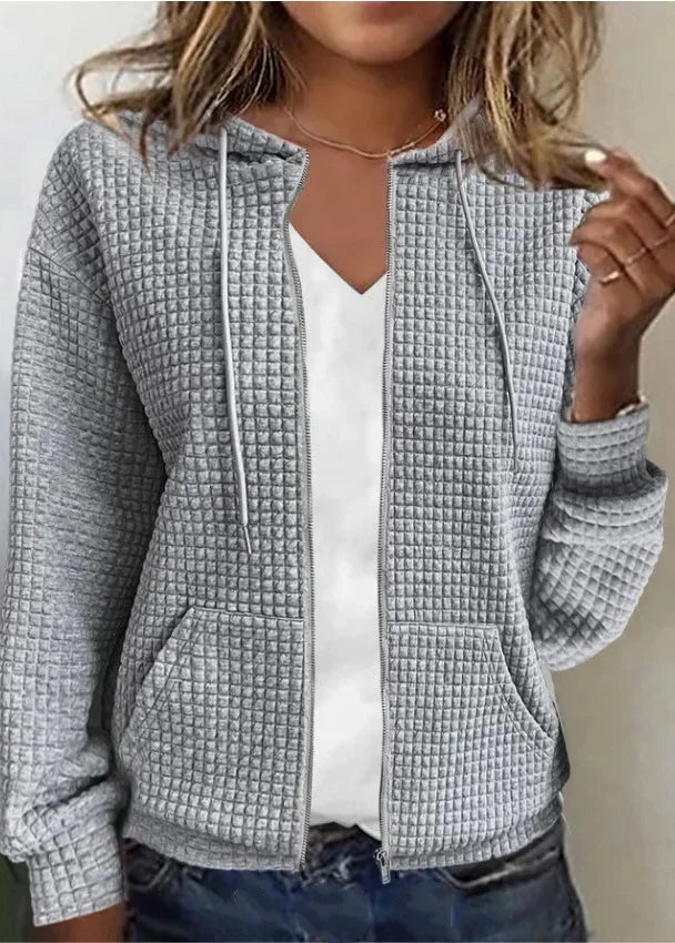Long Sleeve Women Hoodid Jacket Y2k Zipper Hooded Cardigan Tops Fashion Casual Sweatshirt Coat 2024 Autumn Winter New Outer Wear