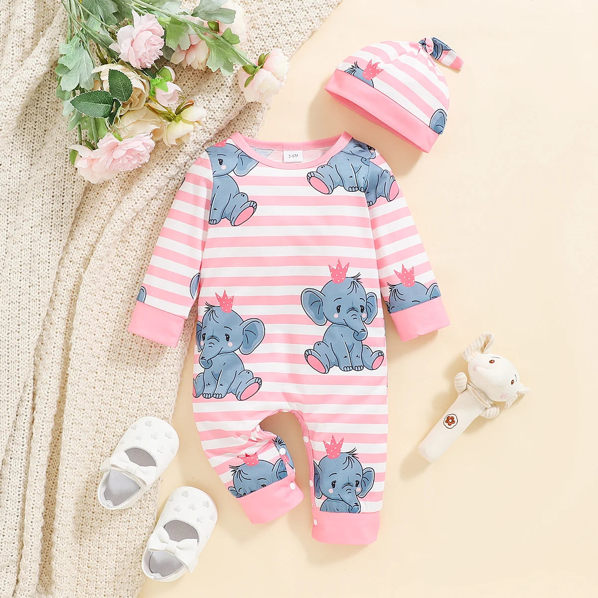 Winter Newborn Infant Baby Boys Romper Bear Print Long Sleeve Button Up Front Rompers Kids Onepiece Soft Fashion Baby  Clothing