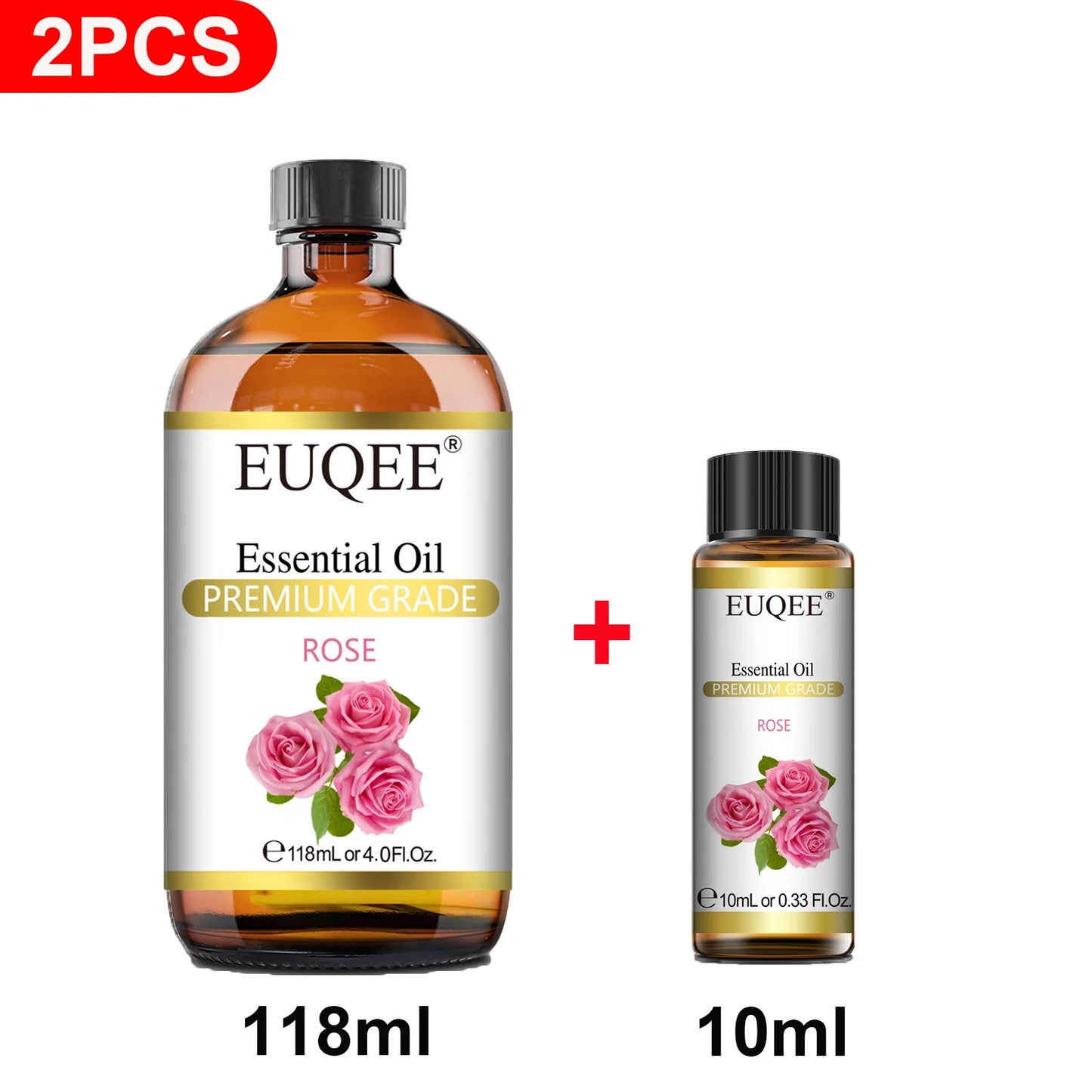 EUQEE 2PCS Natural Plant Essential Oil For Aromatherapy,Buy 118ml, Get 10ml For Free, Lavender Eucalyptus Vanilla Essential Oils