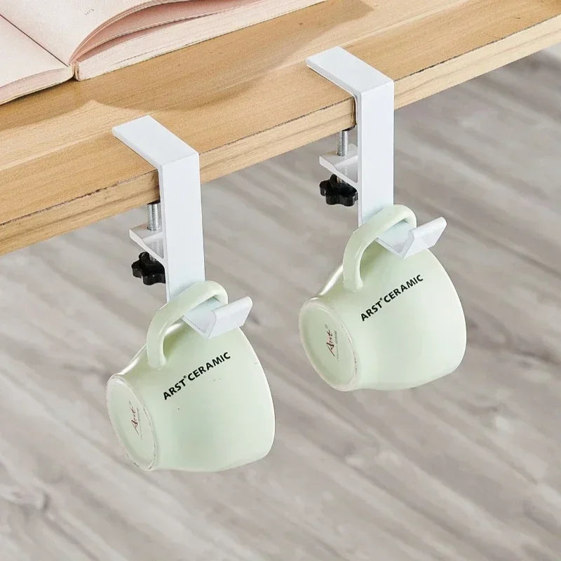 1/2pc Adjustable Desk Edge Hook Gaming Headset Desk Hanger Backpack Storage Hanging Hook Holder Punch-free Home Office Organizer