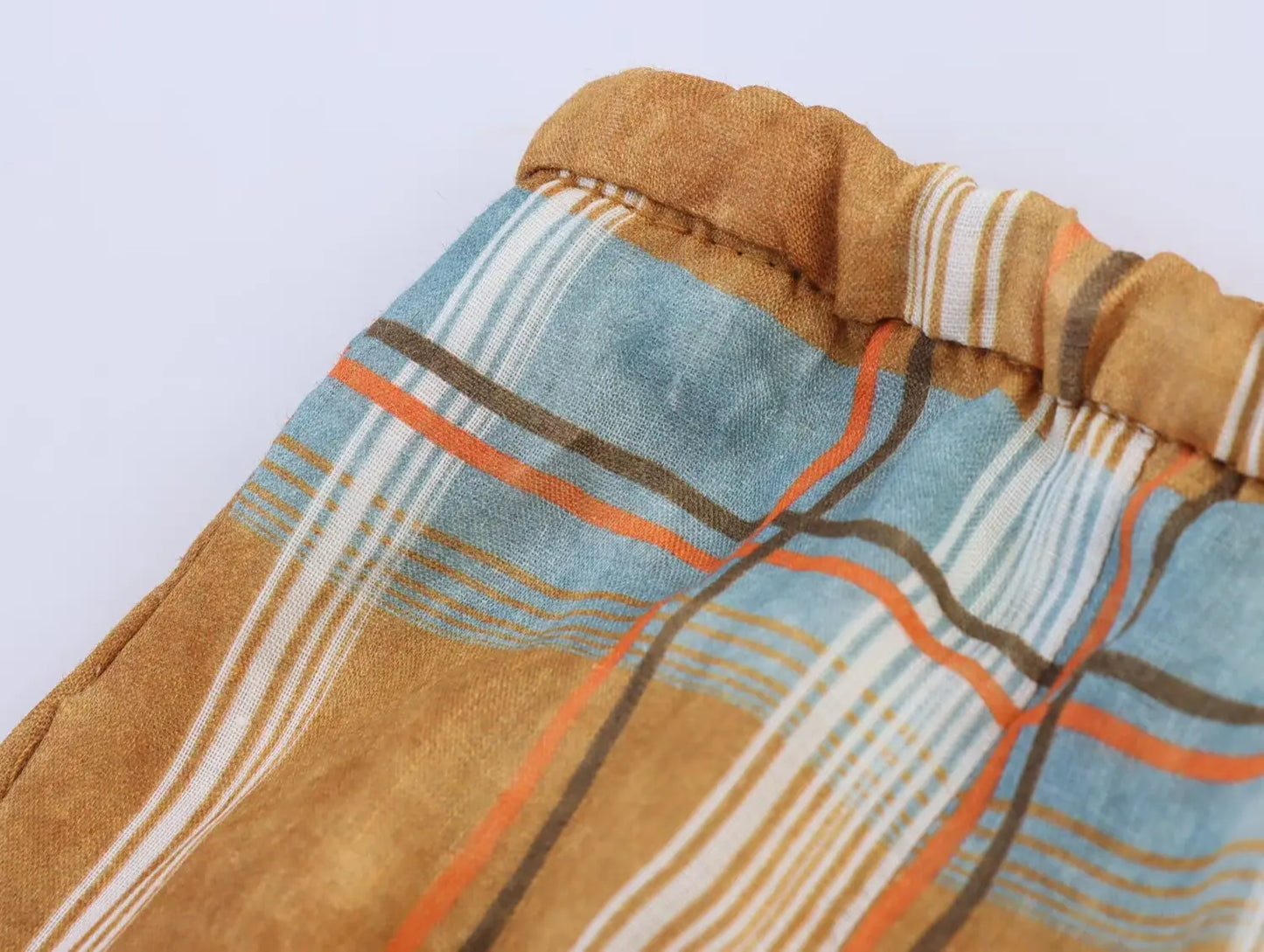 Casual Chic Lantern Pants Women Pants Side Pockets Long Straight Loose Pants Fashion 2025 Autumn Printed Trousers