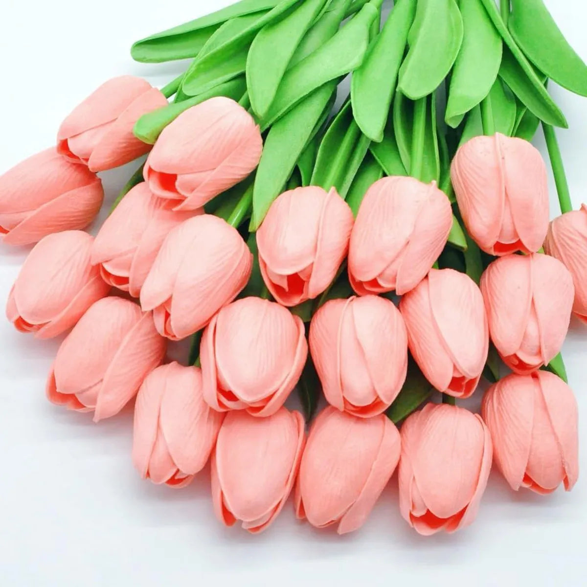 10Pcs Artificial Flower Realistic Touch Tulip Scrapbooking Vase Home Decor Wedding Garden Arch Garland  Mother's Day Bouquet diy