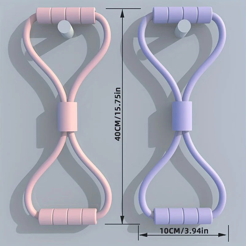 1pc 8-Shaped Yoga Resistance Band Medium Tension for Stretching Fitness Shoulder Opening Core Strength Training Home Exercise