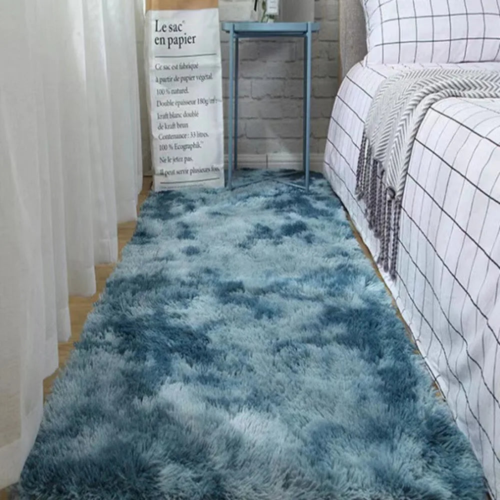 VIKAMA Long Pile Soft Carpet Living Room Bedroom Bedside Non Slip Skin Friendly Carpet Ins Nordic Style Home Decor Carpet