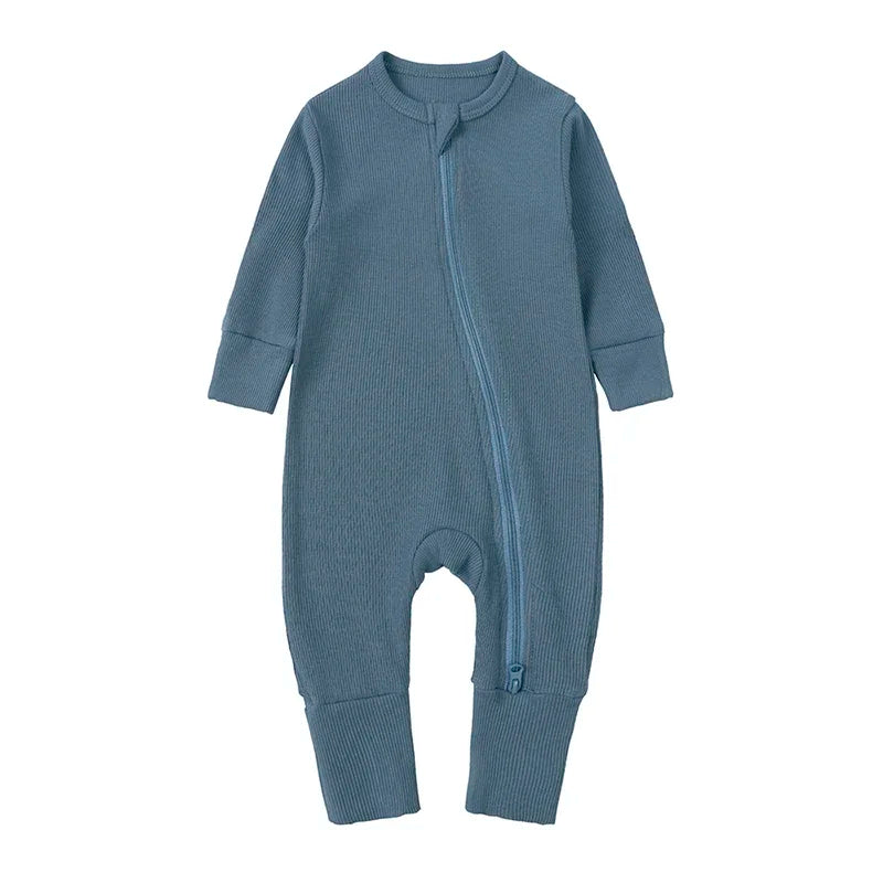 2025 Autumn Newborn Baby Boy Romper Thicken Bamboo Infant Clothes Long Sleeve Ribbed Bodysuit Kid Girl Jumpsuit Sleeper Pajamas