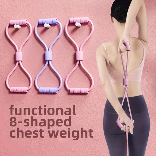 1pc 8-Shaped Yoga Resistance Band Medium Tension for Stretching Fitness Shoulder Opening Core Strength Training Home Exercise