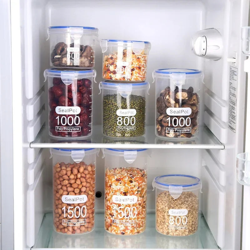 1pc Grain Storage Tank Plastic Grain Storage Box Food Storage Jar Airtight Tank Container Home Kitchen Organizer