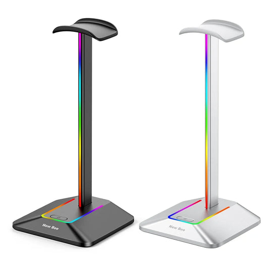 RGB Gaming Headphone Stand Dreamcolor Lights with Type-c USB Ports Desk Gaming Headset Holder Hanger for Gamer PC Accessories