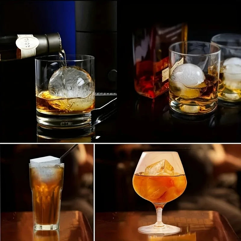 4/6/8Grid Ice Ball Maker Silicone Ice Cube Mold Tray DIY Freeze Ice Maker Kitchen Barware Tools Perfect for Freezer Cocktail