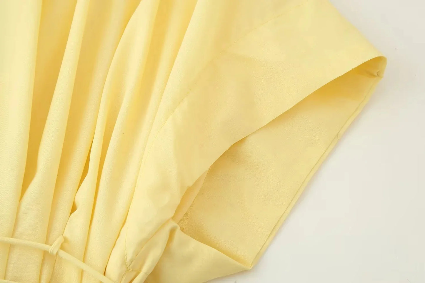 TRAFZA 2025 Spring Summer Vintage Women Dresses Fashion Single Breasted Sashes Draped V Neck Sleeveless Solid Ladies Dresses