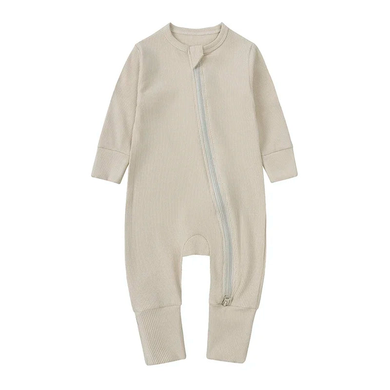 2025 Autumn Newborn Baby Boy Romper Thicken Bamboo Infant Clothes Long Sleeve Ribbed Bodysuit Kid Girl Jumpsuit Sleeper Pajamas